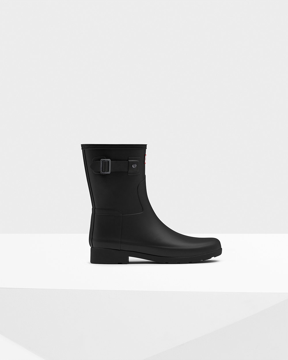 Botas de Lluvia Cortas Hunter Mujer - Refined Slim Fit - Negros - AFXZYRU-46